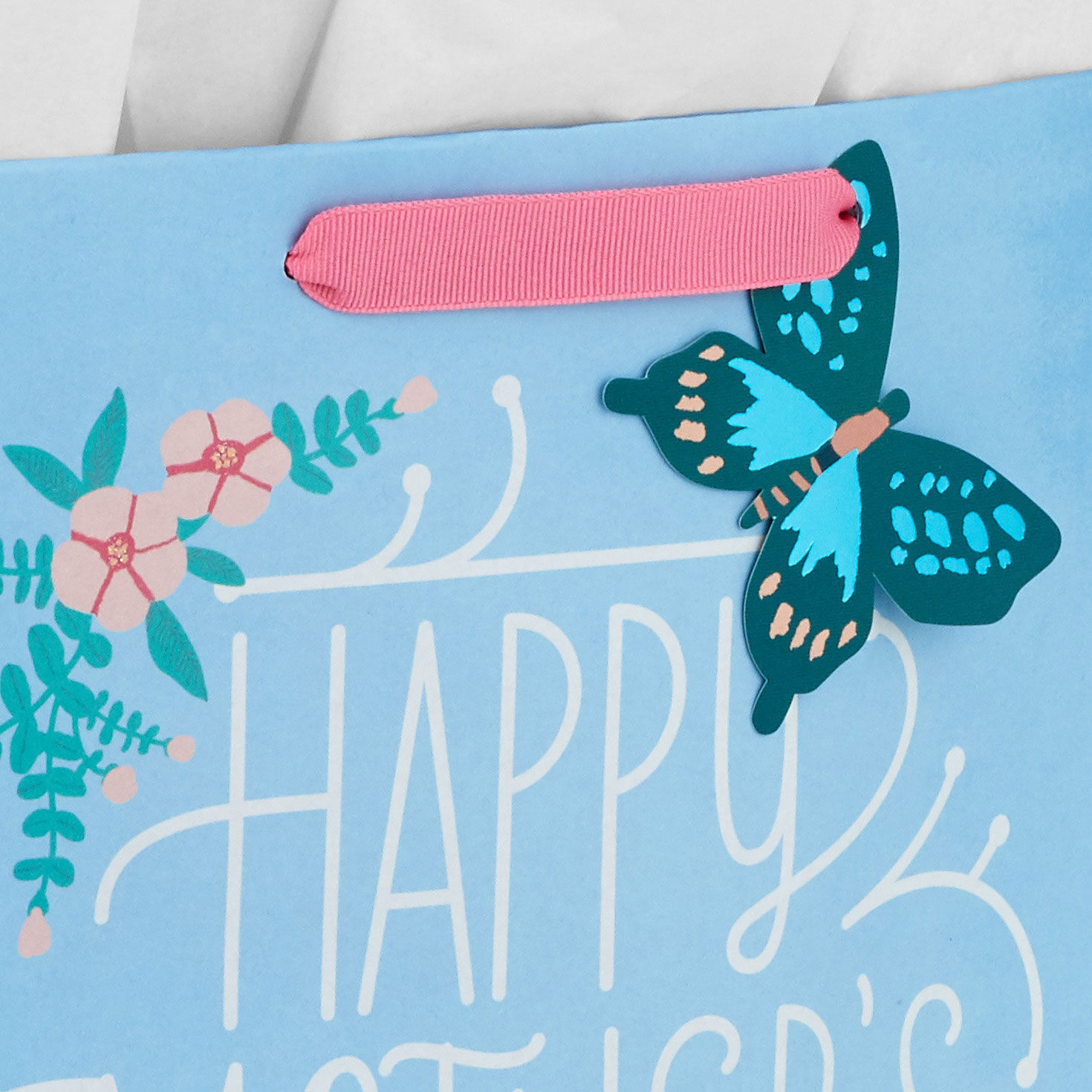 13" Blue Happy Mother's Day Large Gift Bag With Tissue Paper for only USD 6.99 | Hallmark