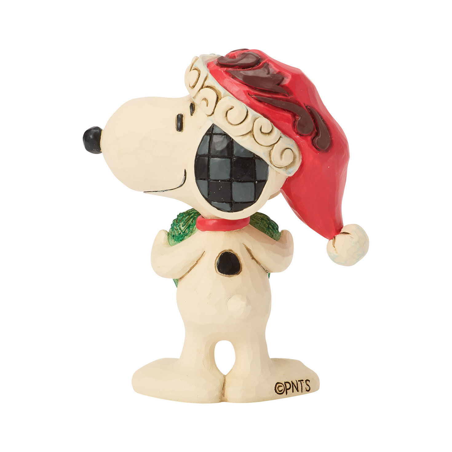 Jim Shore Snoopy With Heart Wreath Statue back image number 2