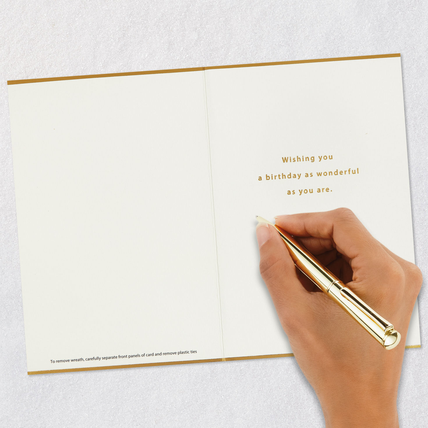 Flower Wreath Birthday Card Signing  Card  image number 7