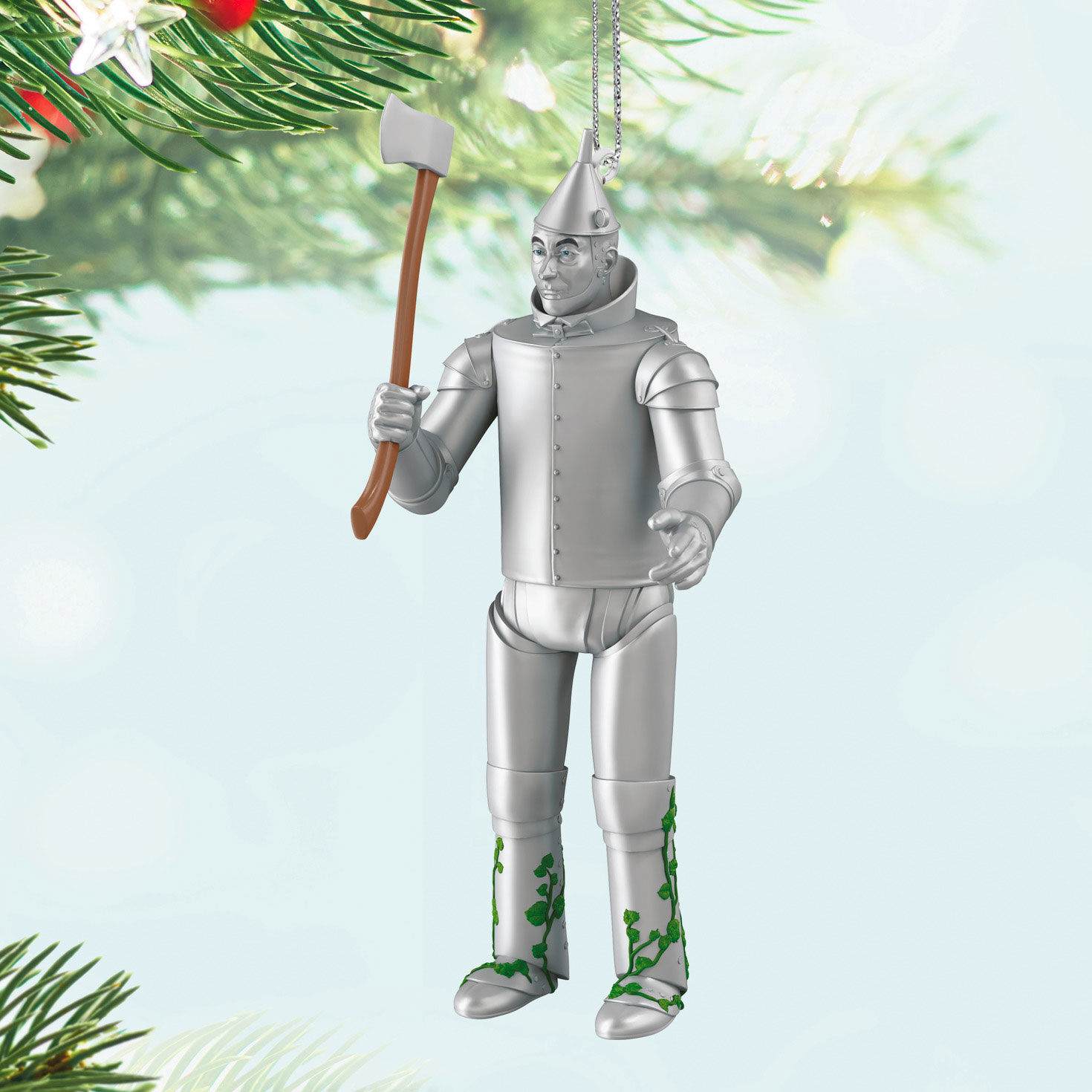 Wizard of Oz Tin Man Keepsake Ornament Hanging on tree image number 2