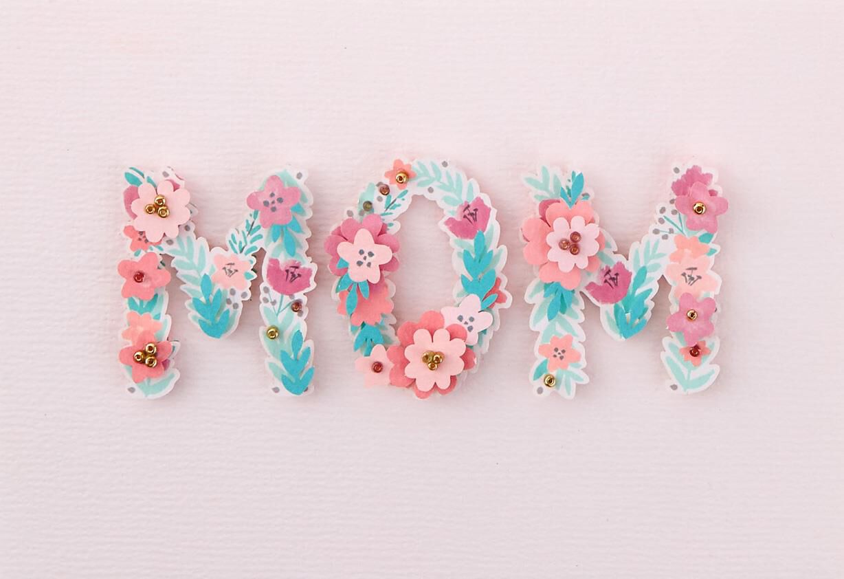 Flower Letters Mother's Day Card