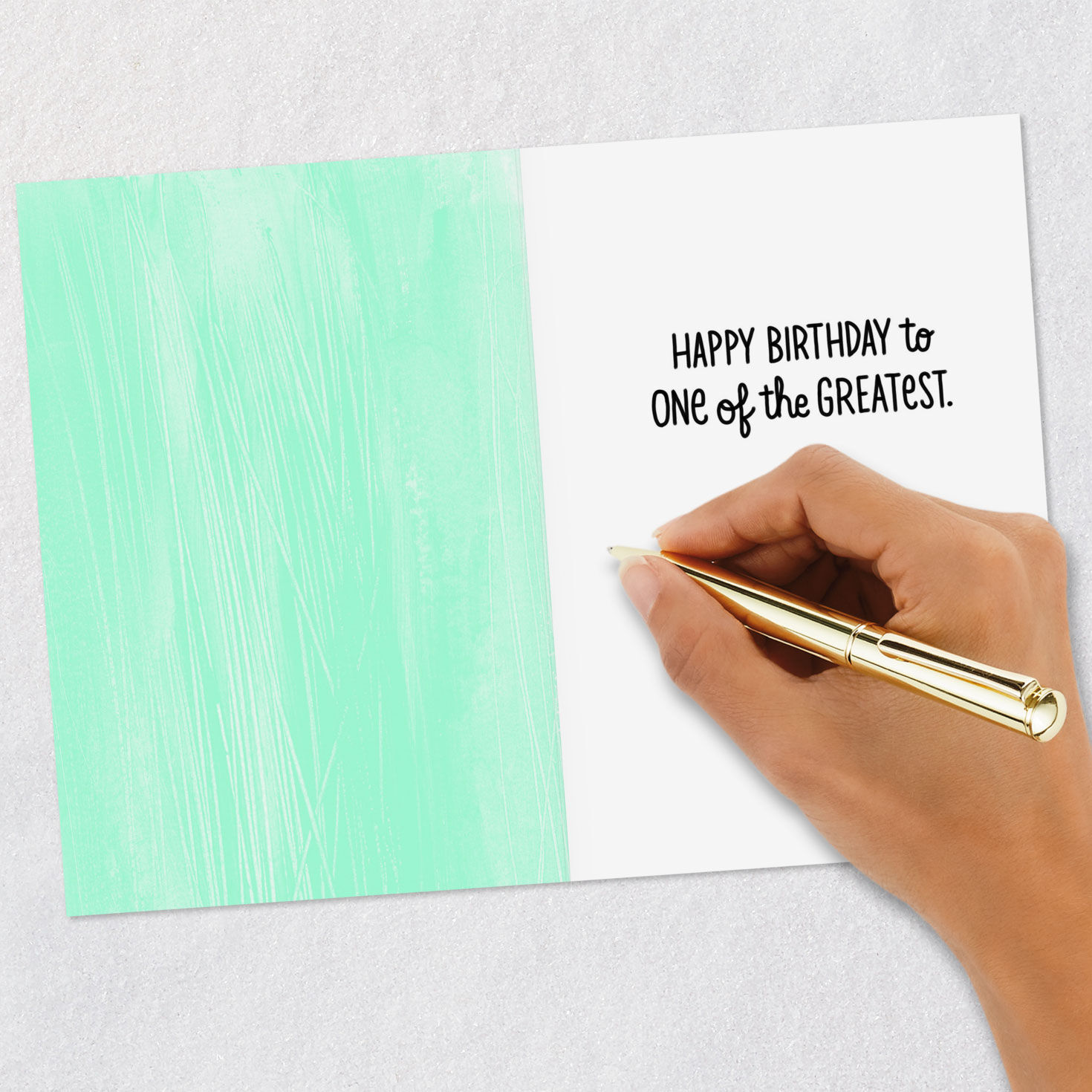 Illustration of Woman Funny Birthday Card Signing card image number 6