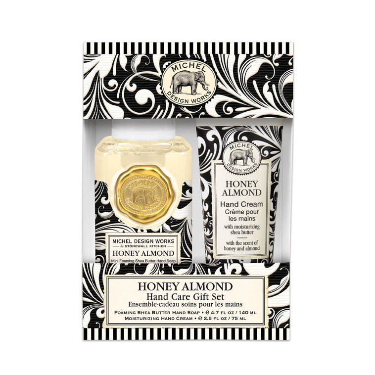 Michel Design Works Honey Almond Foaming Soap and Hand Cream Gift Set