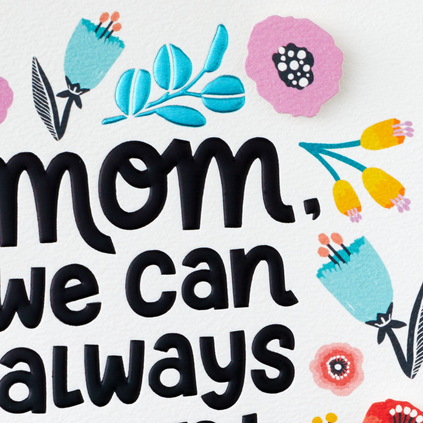 Flowers Mom Mother's Day Card From All of Us Card Front Detail image number 4