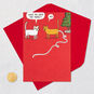 Two Cats with Tree and Tinsel Red Christmas Card Card Front with Envelope and Gold Seal image number 5