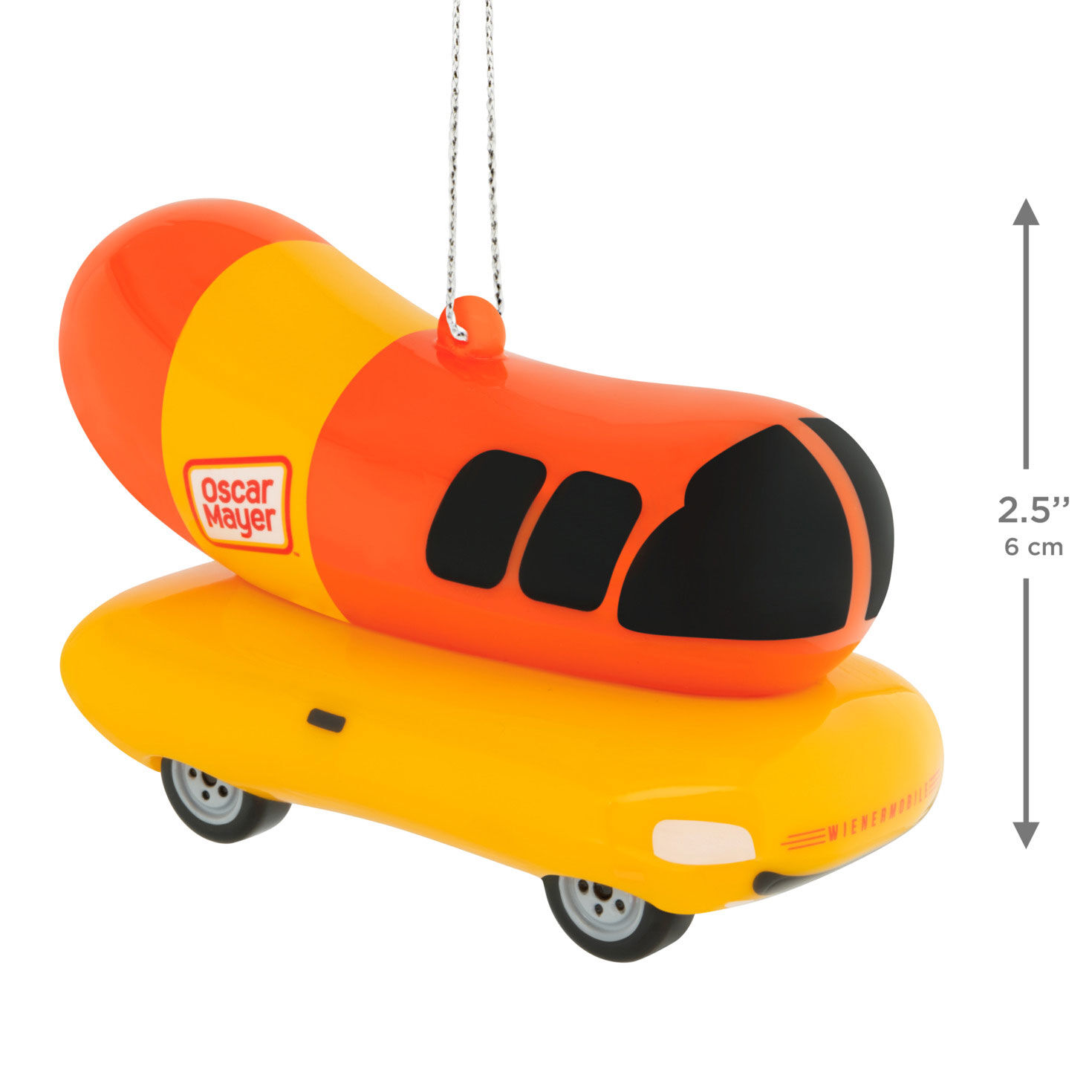 Oscar Mayer Wienermobile Christmas Ornament measurement image number 3