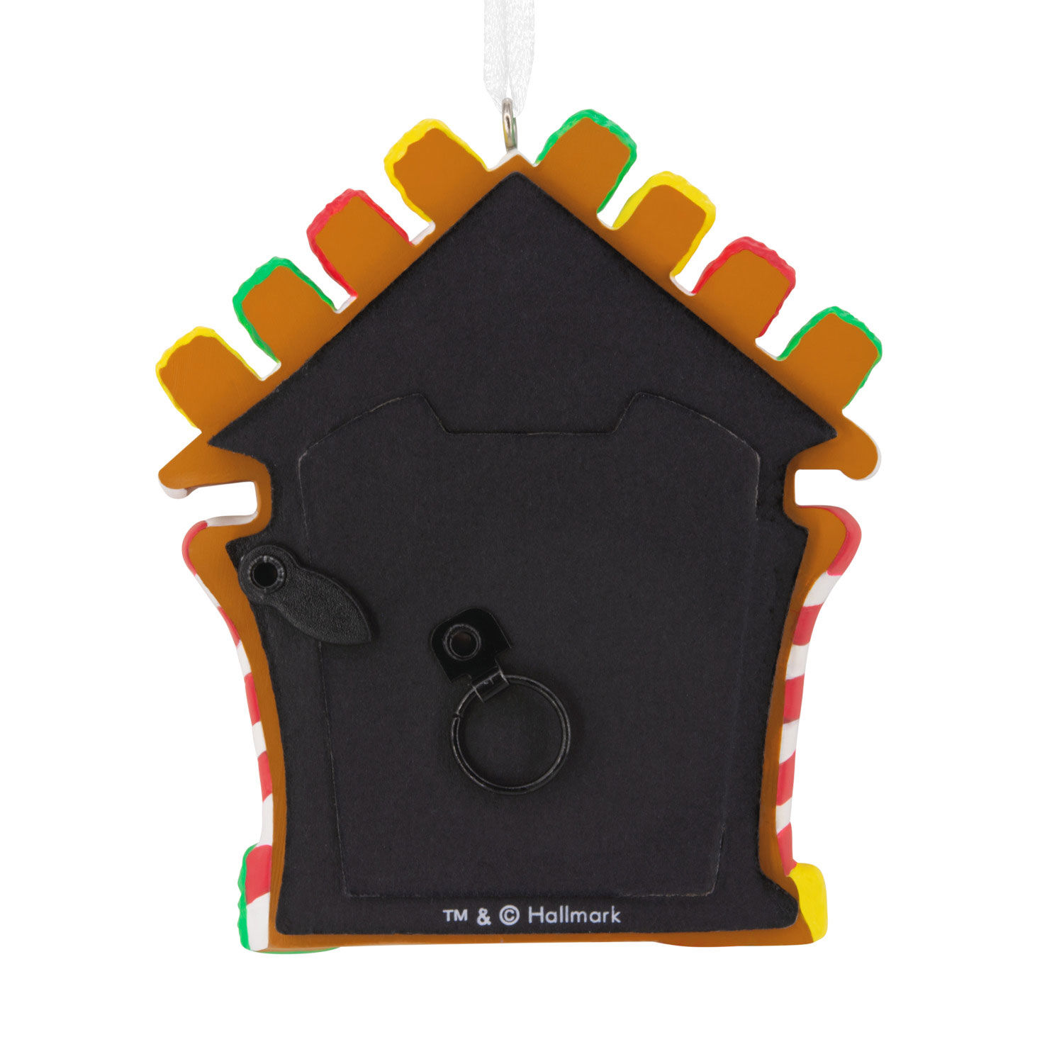 Gingerbread House Photo Frame Christmas Ornament Back image number 6