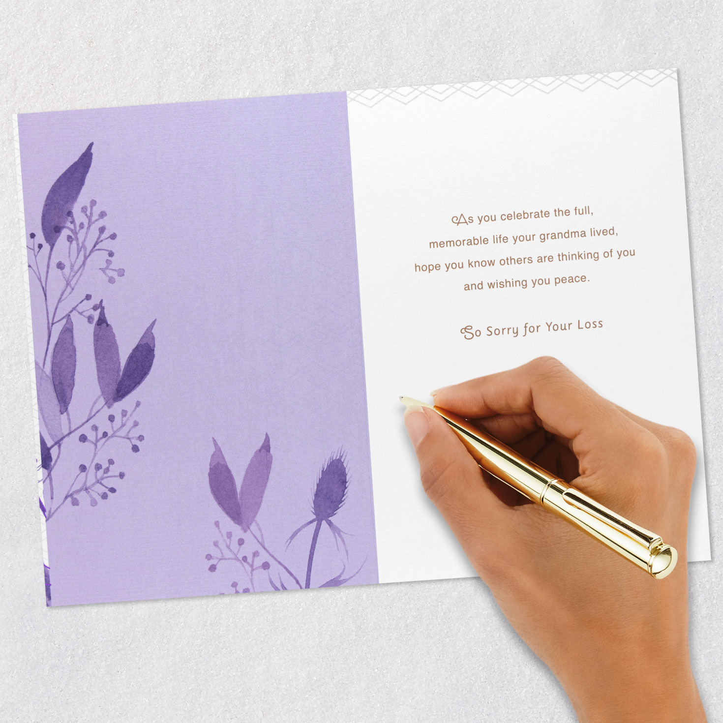 Wishing You Peace Sympathy Card for Loss of Grandmother - Greeting ...