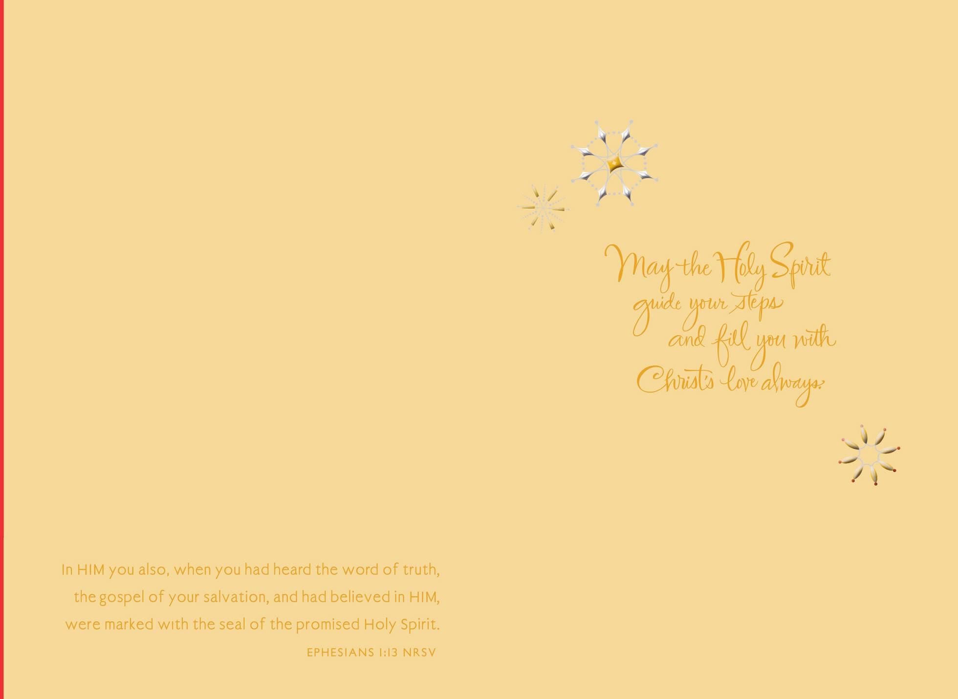 A Joyous Day Confirmation Card for Grandson