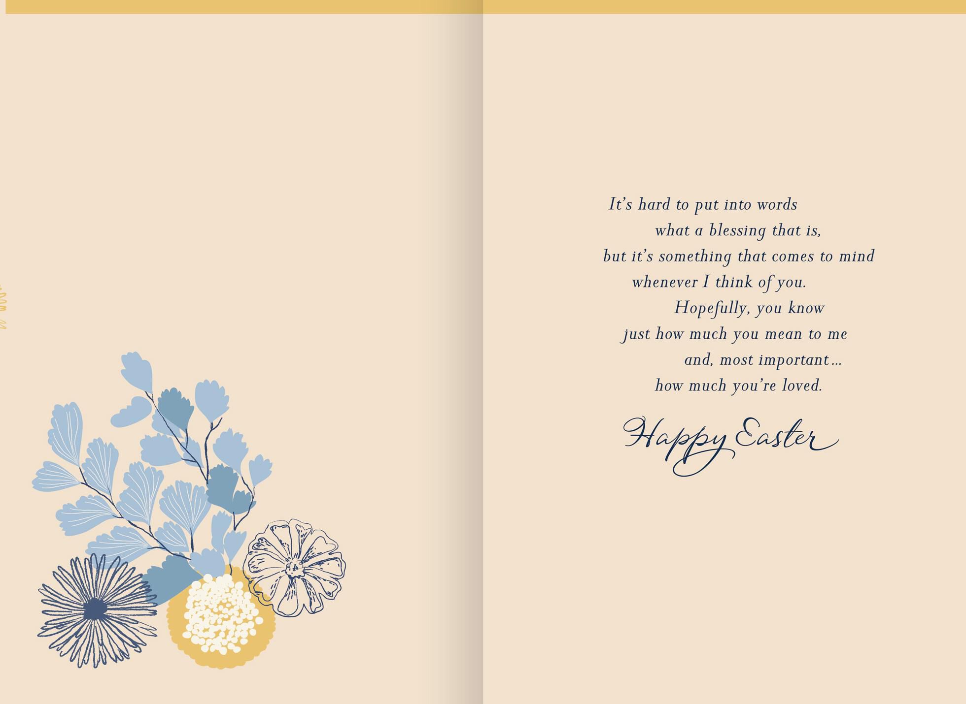 Navy Blue Bunny Easter Card for Brother