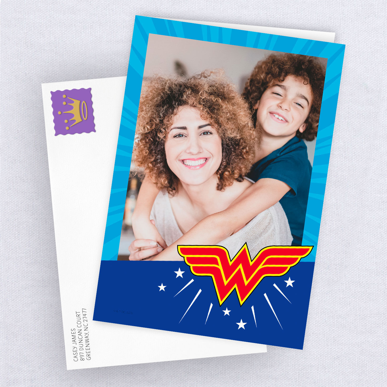 Personalized Wonder Woman&trade; Logo Photo Card, , large image number 4