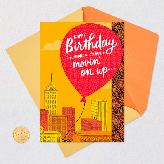 Movin' On Up Funny Birthday Card, , large image number 5
