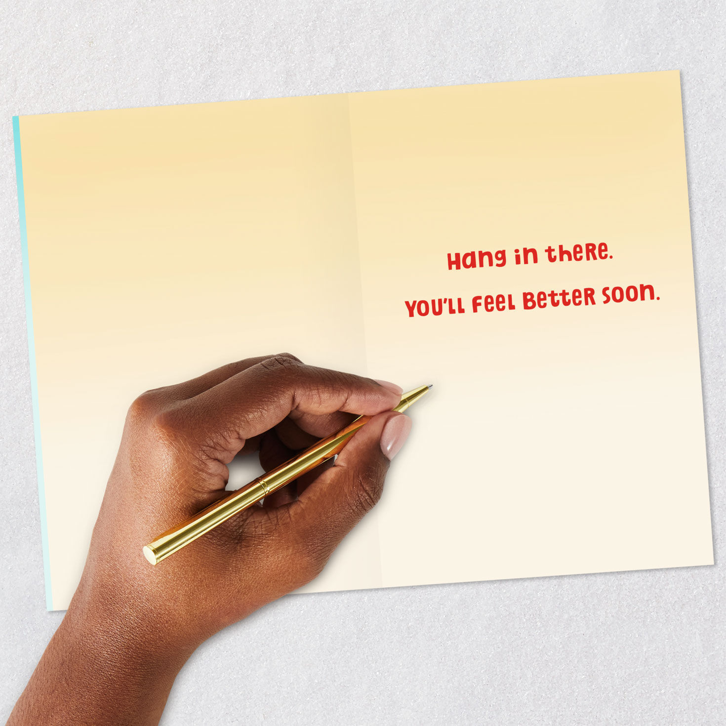 Woodstock and Snoopy With Balloon Get Well Card Signing card image number 6