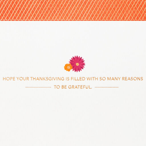Many Reasons to Be Grateful Cornucopia Thanksgiving Card, 