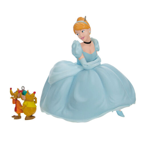 Disney Cinderella Jaq and Gus Love Cinderelly Christmas Ornaments, Set of 2, 