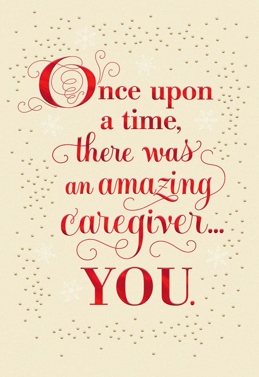 Once Upon a Time Christmas Card for Caregiver