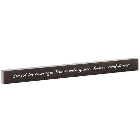 Stand In Courage Wood Quote Sign, 23.5x2, , large image number 1