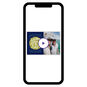 Green Plaque on Blue Personalized Father's Day Card phone with card front image number 1