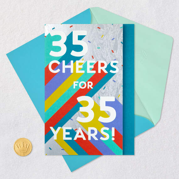 35 Cheers for 35 Years 35th Birthday Card, , large image number 5