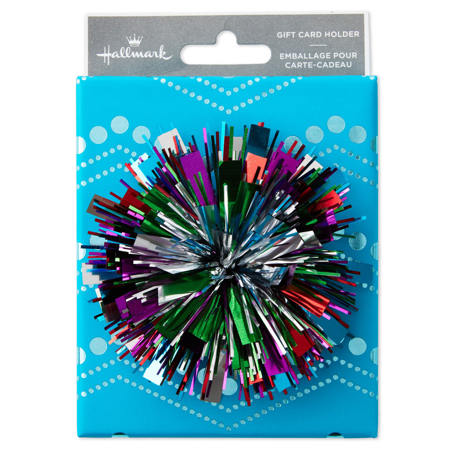 4.5" Turquoise Chevrons Gift Card Holder Box With Bow, , large image number 5