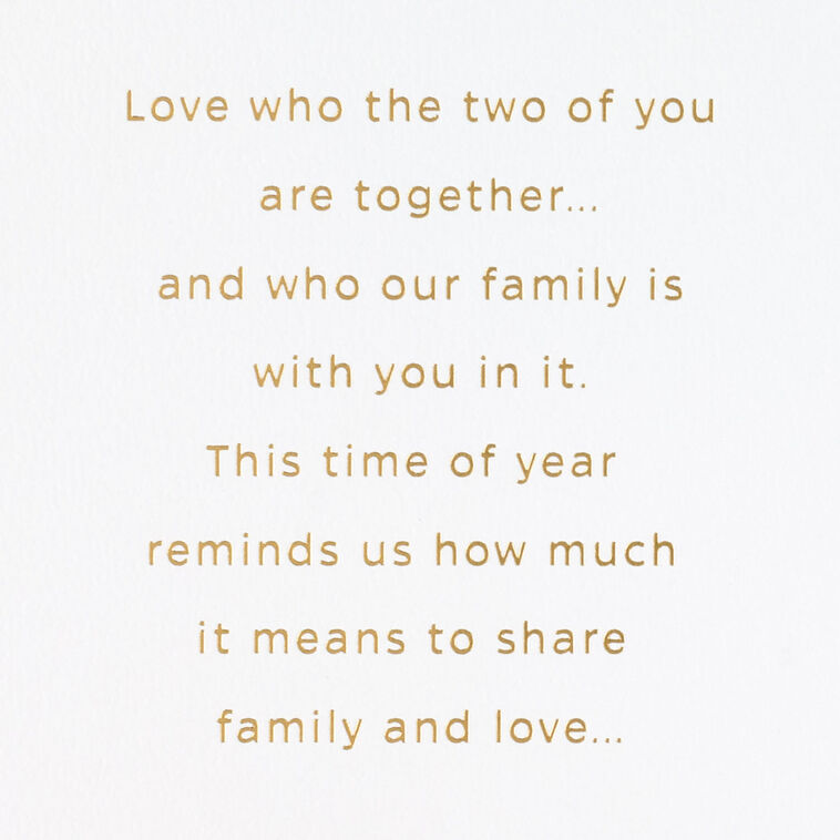 Snuggling Owls Christmas Card for Son and Partner Sentiment image number 2