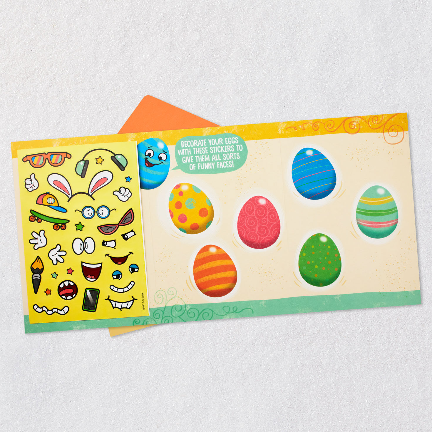 Good Egg Easter Card With Kids Sticker Activity Open card with envelope image number 4