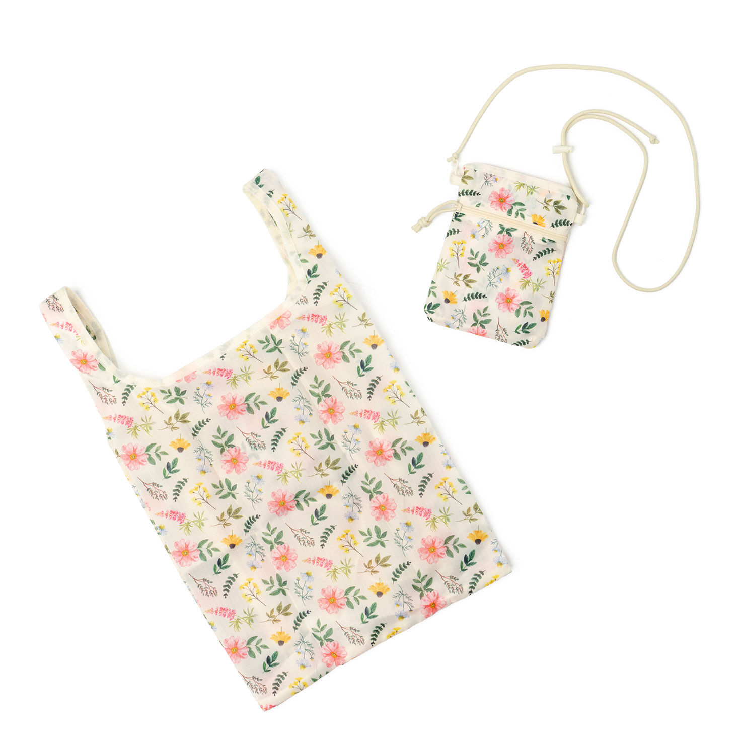 Floral Pattern Convertible Crossbody Shopping Bag  image number 3