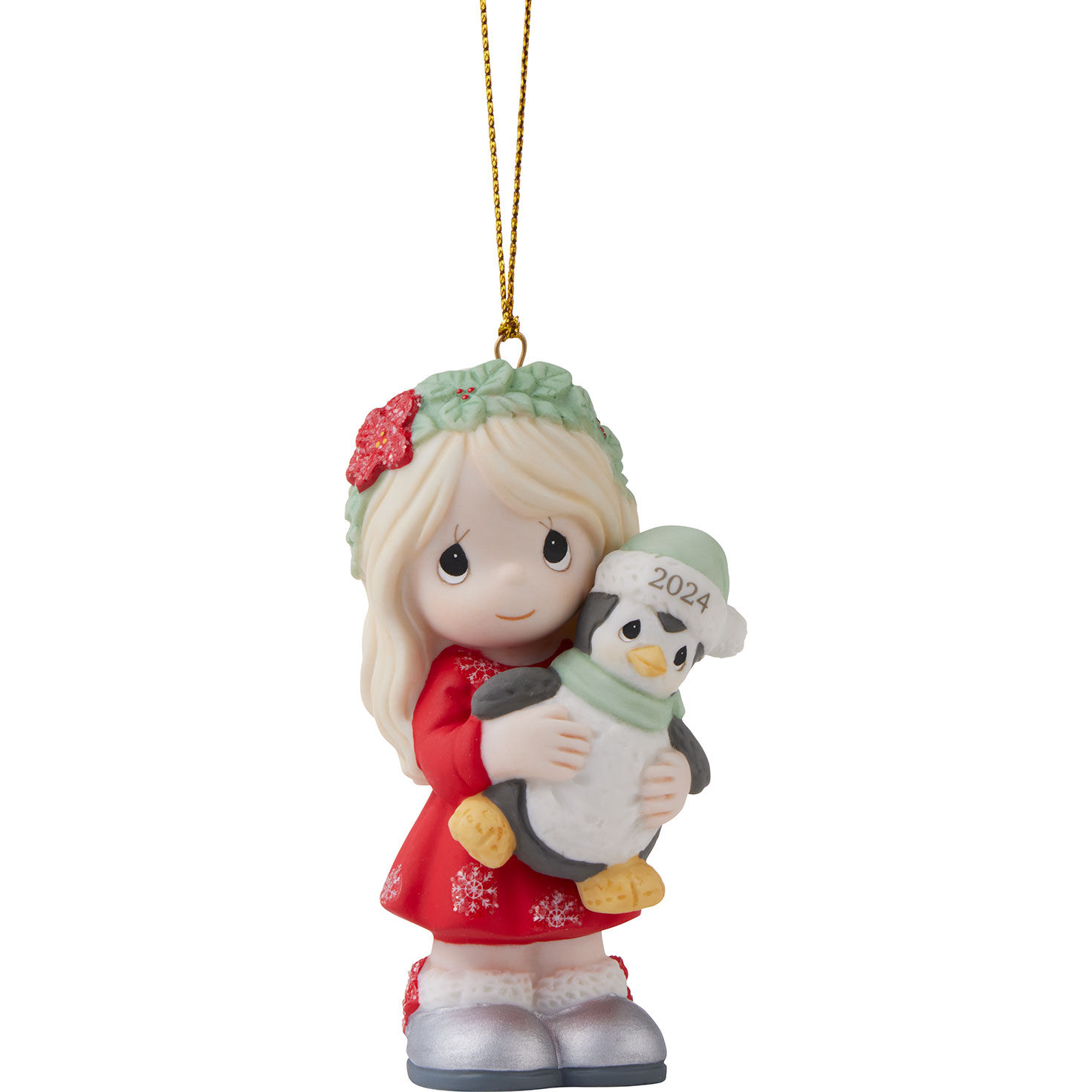 Precious Moments Have Yourself a Merry Little Christmas 2024 Dated Girl Ornament, 3.4"
