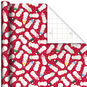 Snow Kiddos on Red Jumbo Holiday Wrapping Paper Roll  image number 1