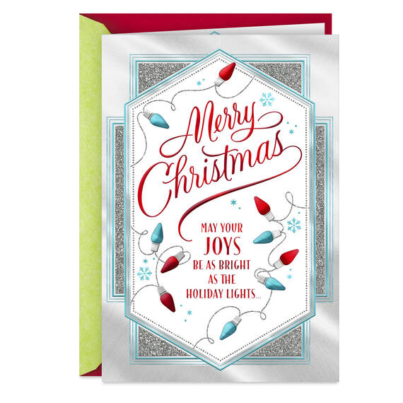 Joys as Bright as Holiday Lights Christmas Card