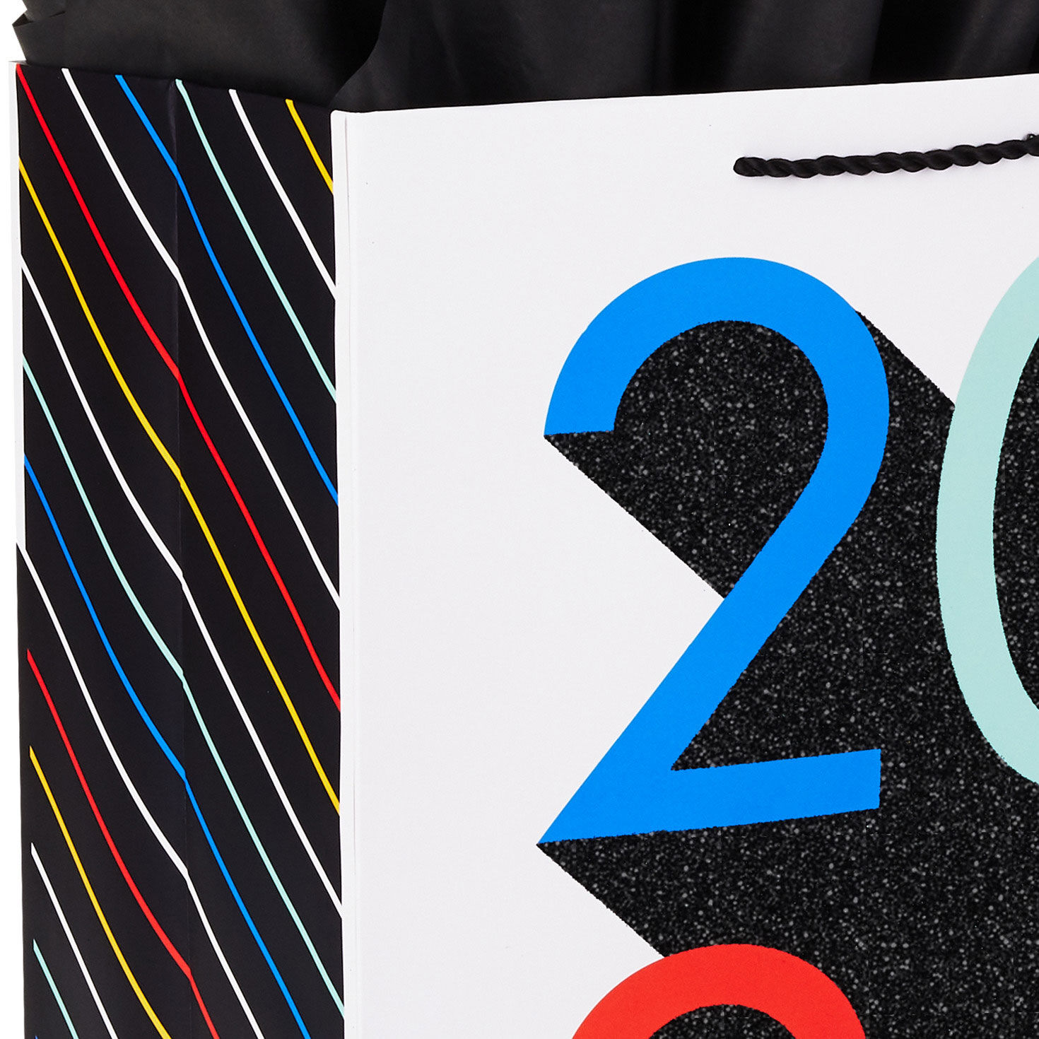 13" Colorful Shadows Grad Large Gift Bag With Tissue Paper, , large image number 4