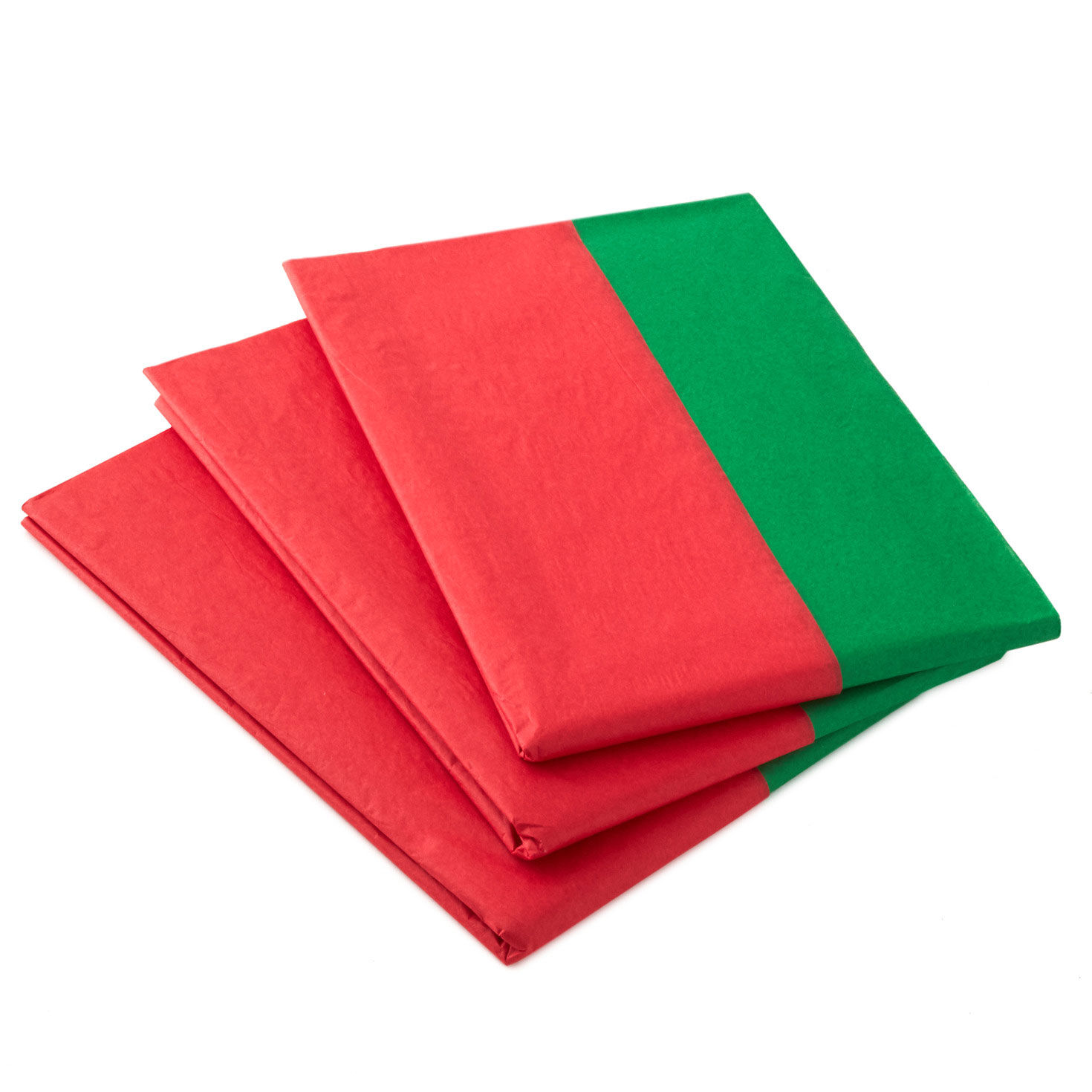 Red and Green 2-Pack Bulk Tissue Paper, 100 Sheets