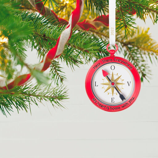 My Heart Is Home With You Compass 2022 Metal Ornament, 