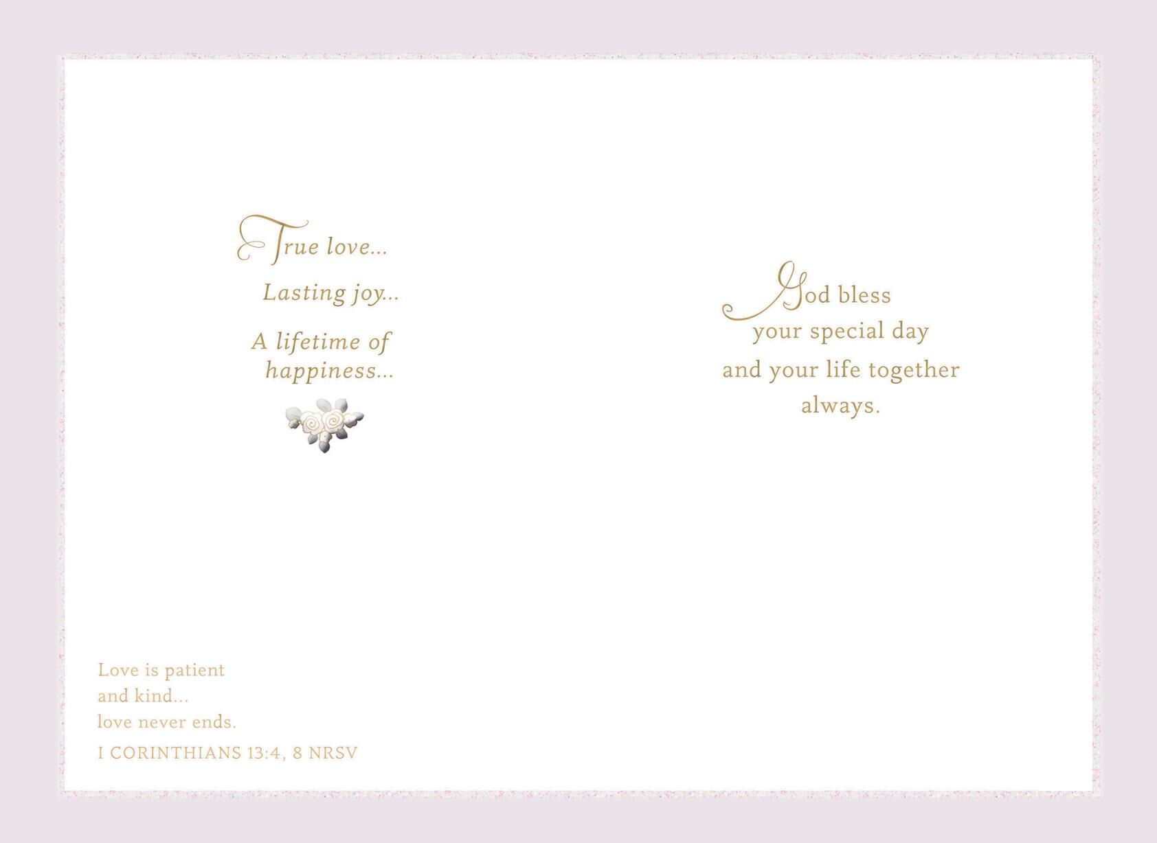 God Bless Your Life Together Religious Wedding Card