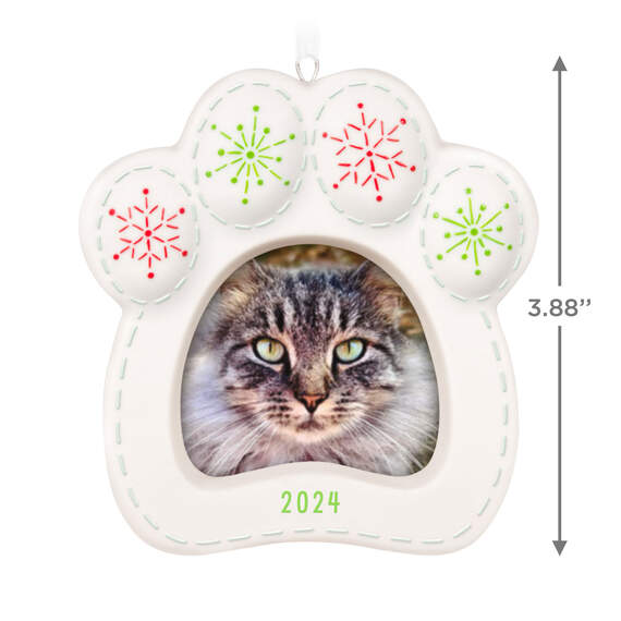 Pretty Kitty 2024 Porcelain Photo Frame Ornament, , large image number 3