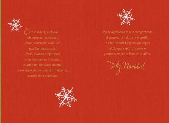 Snowy Window of Memories Spanish Christmas Card for Mother, , large image number 2