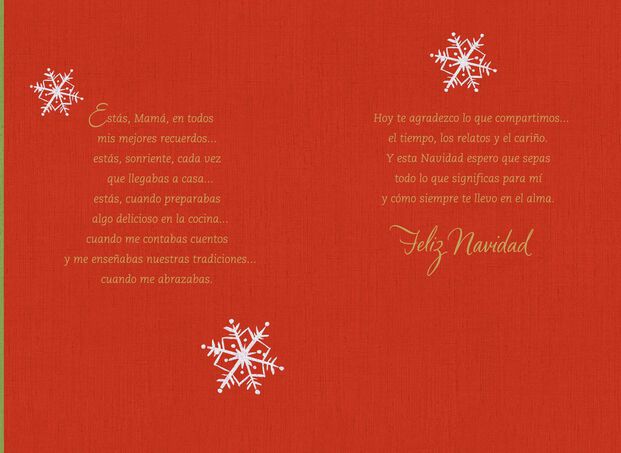 Snowy Window Of Memories Spanish Christmas Card For Mother Greeting Cards Hallmark