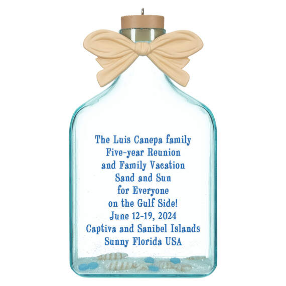 A Day at the Beach Personalized Text Ornament