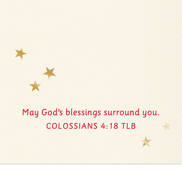 Gold Snowflake Minister Religious Christmas Card scripture image number 3