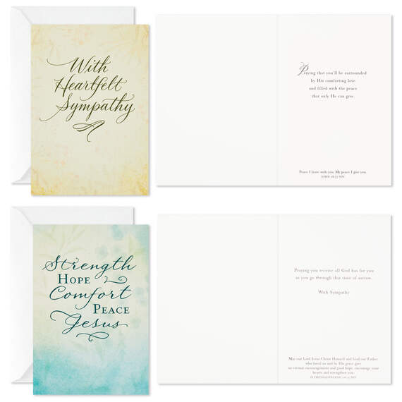 Simply Stated Boxed Religious Sympathy Cards Assortment, Pack of 12, , large image number 3