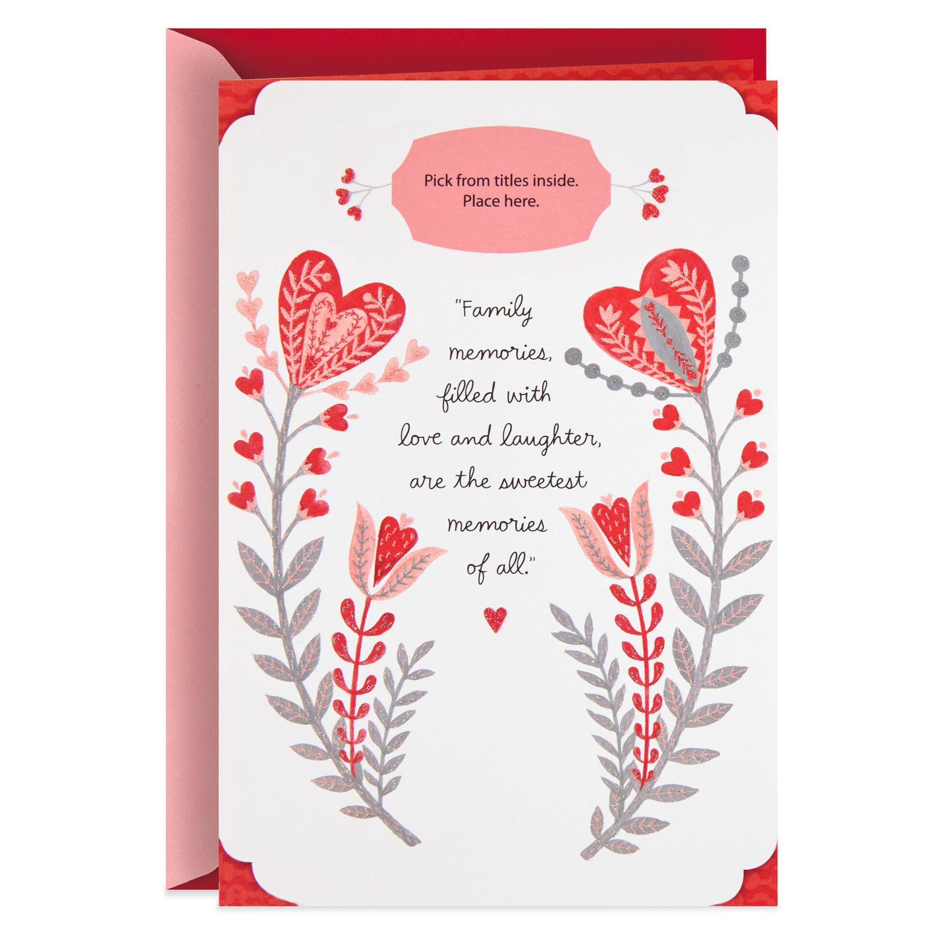Family Memories Valentine's Day Card With Customizable Female Relative