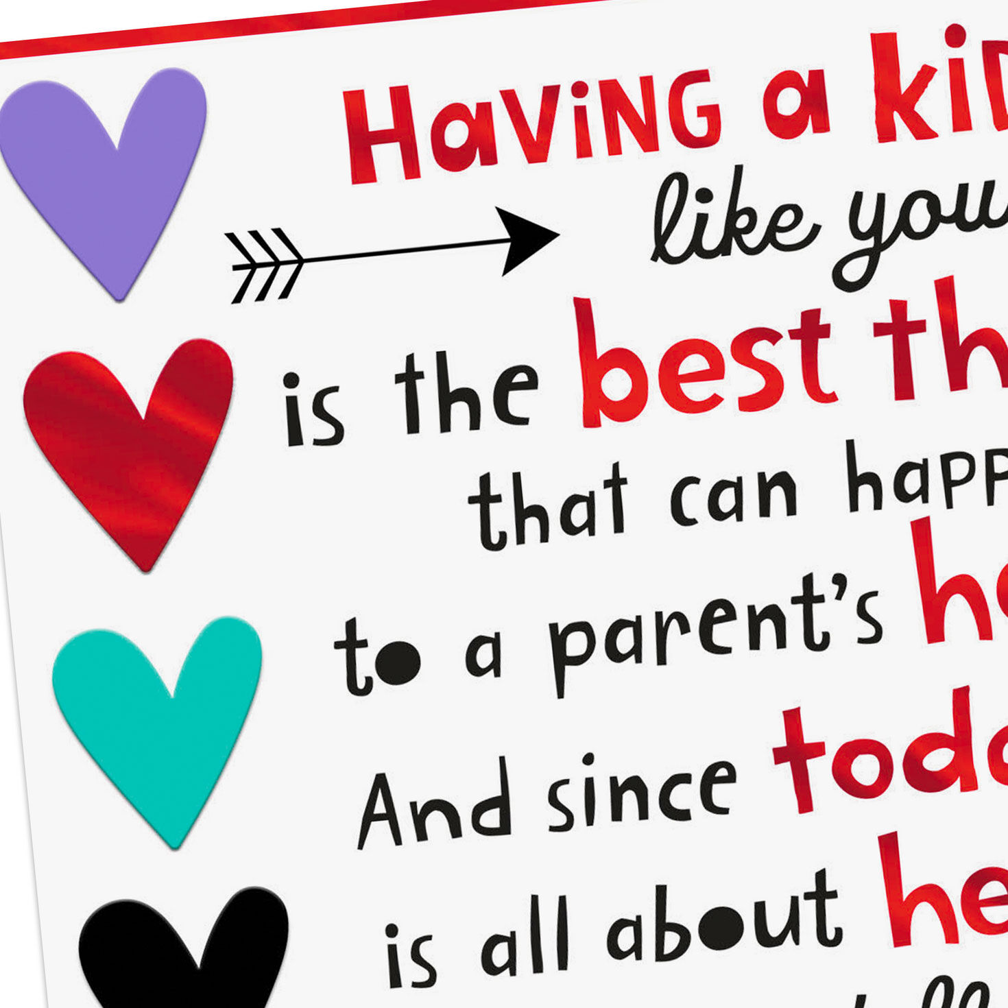 Hearts and Arrows Valentine's Day Card for Son or Daughter Pop-up Card Detail image number 4