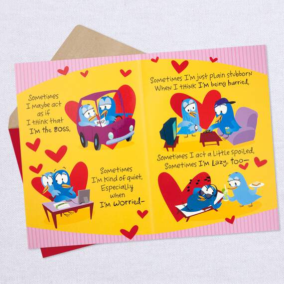Bird Couple Funny Pop-Up Valentine's Day Card for Wife, , large image number 3