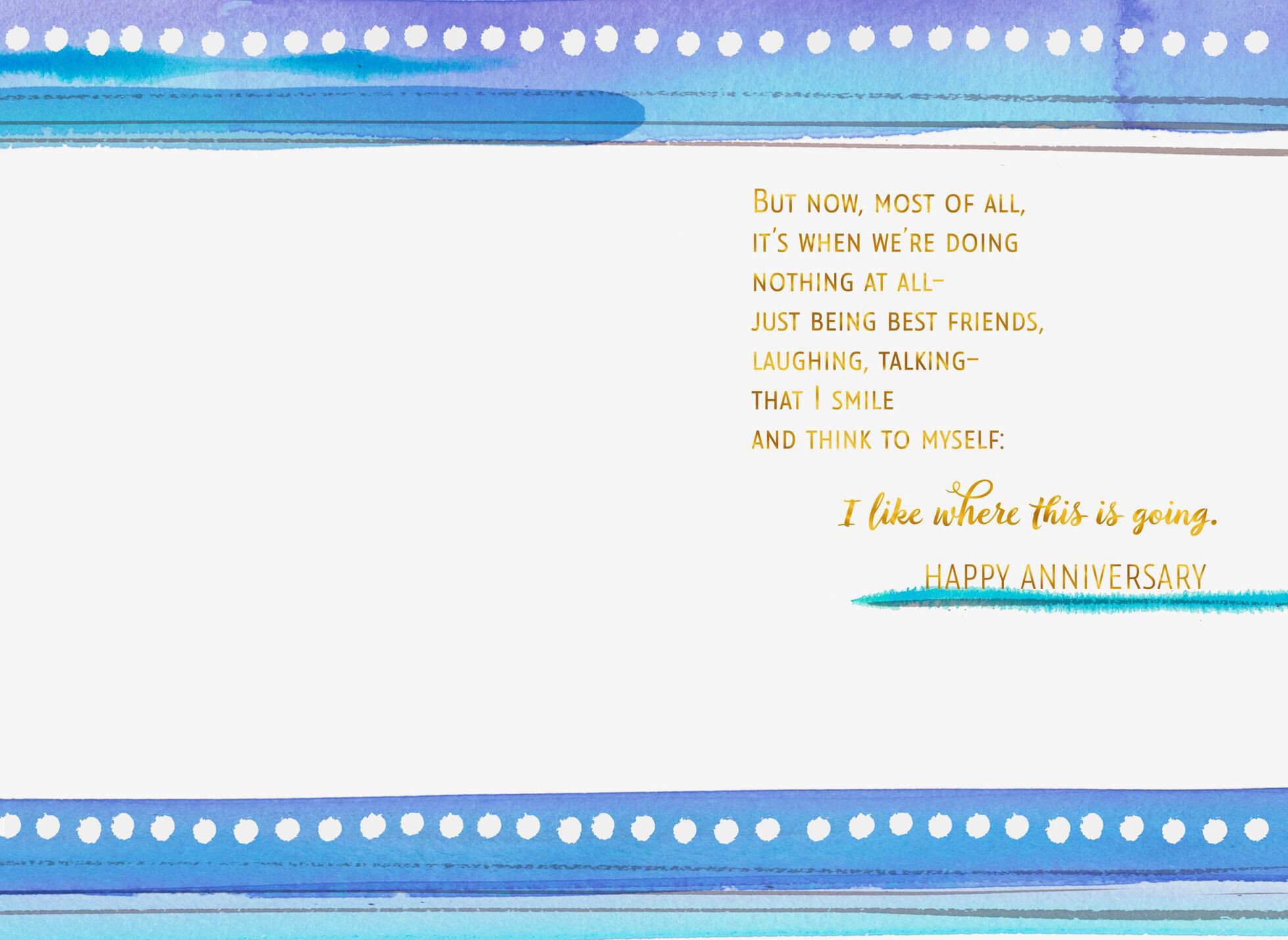 I Like Where This Is Going Anniversary Card for Romantic Interest