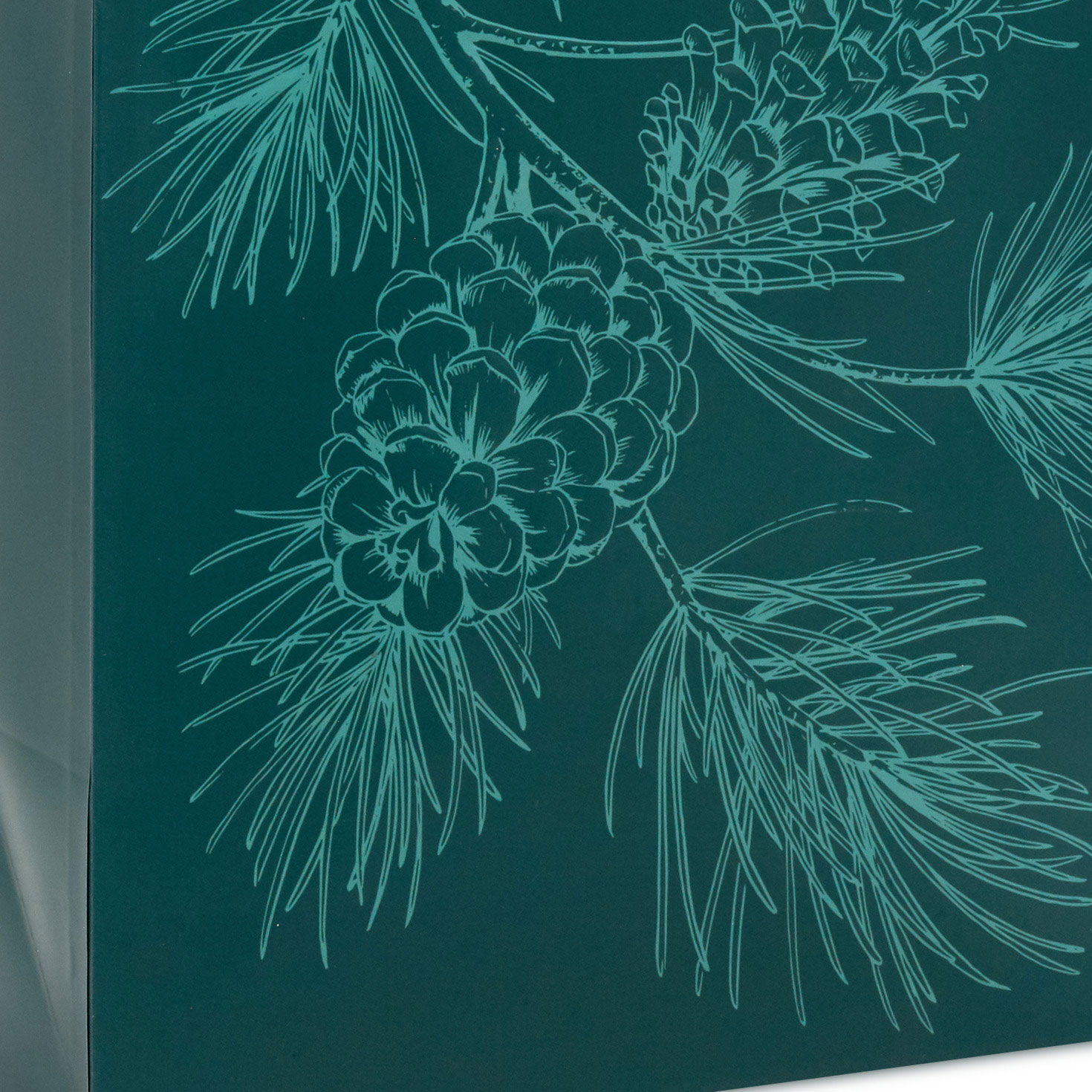 13" Embossed Pine Branch on Forest Green Large Holiday Gift Bag for only USD 5.49 | Hallmark