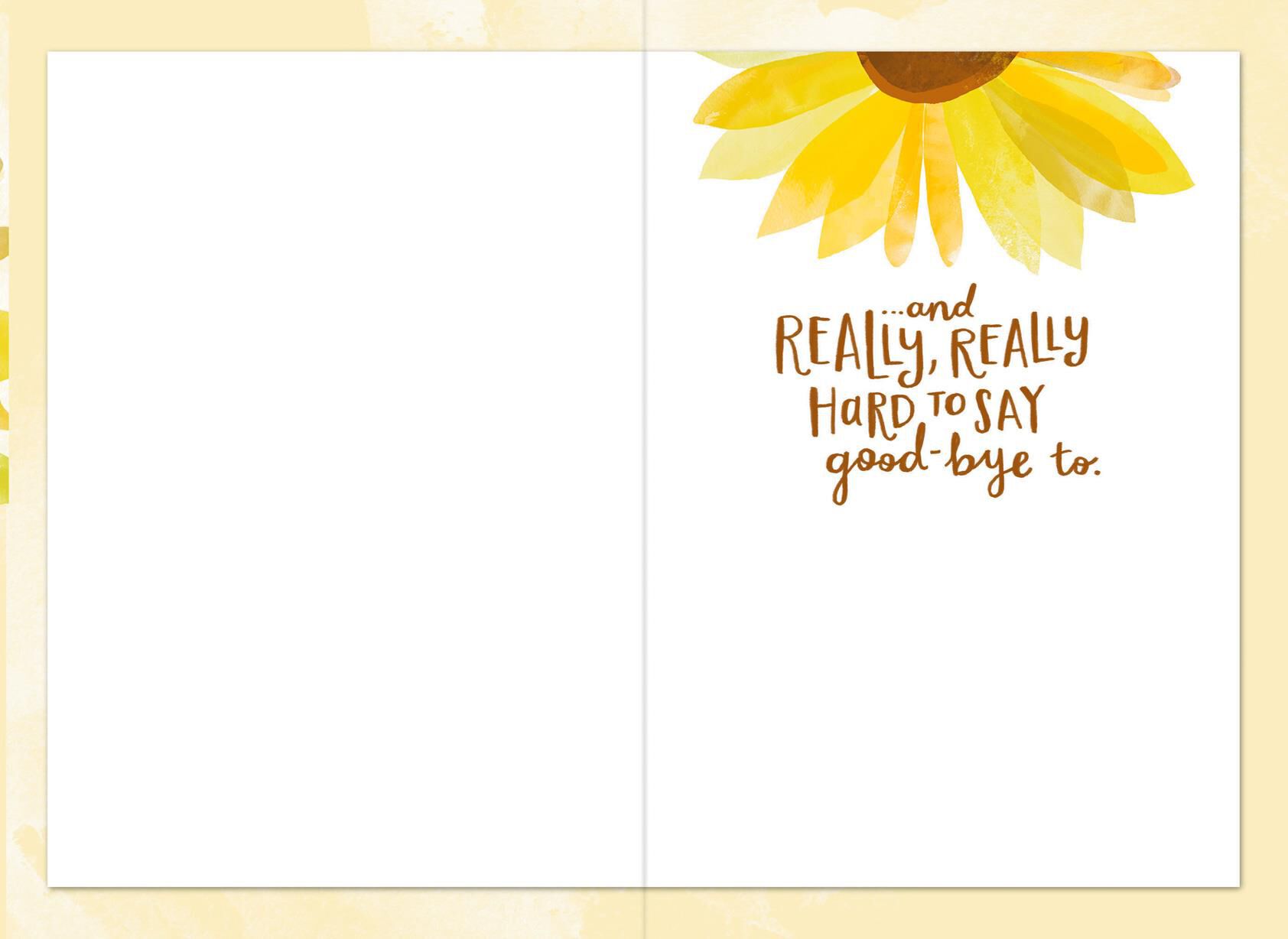 Sunflower Goodbye Card Greeting Cards Hallmark