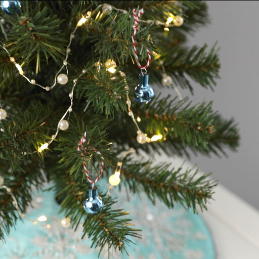 Miniature Decorative Pearls Christmas String Lights, 9.5', 