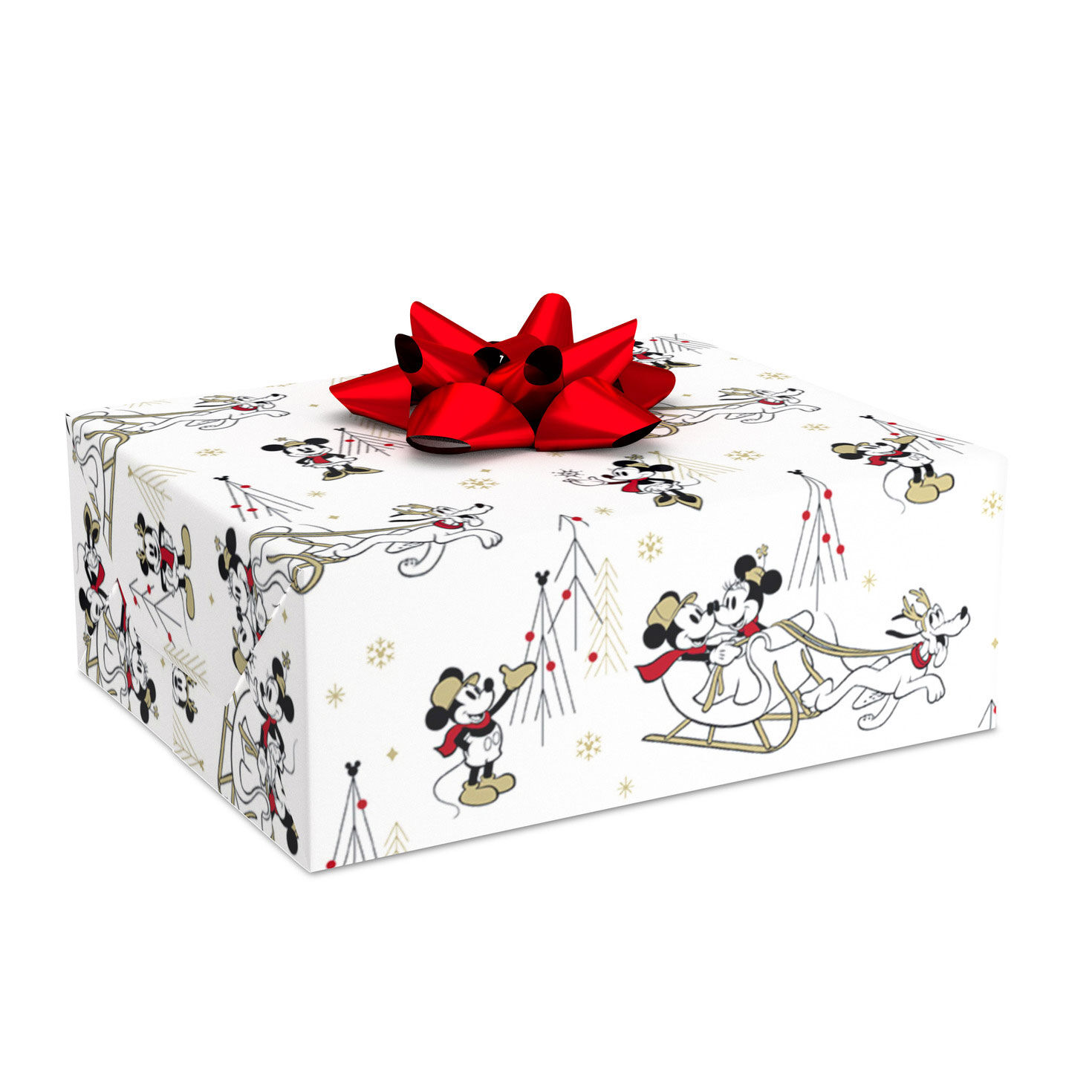 Disney Mickey & Minnie With Pluto Christmas Wrapping Paper, 70 sq. ft., , large image number 2