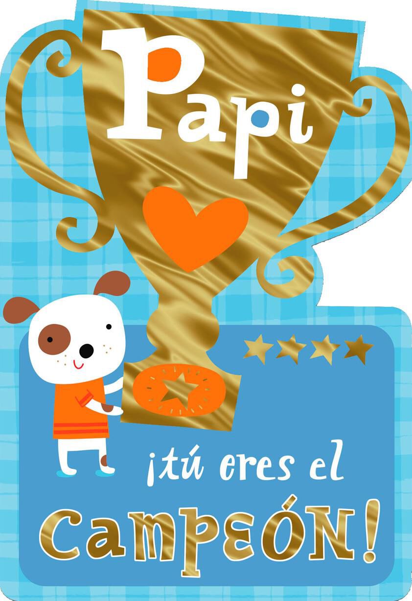 Puppy Love Spanish-Language Birthday Card for Dad