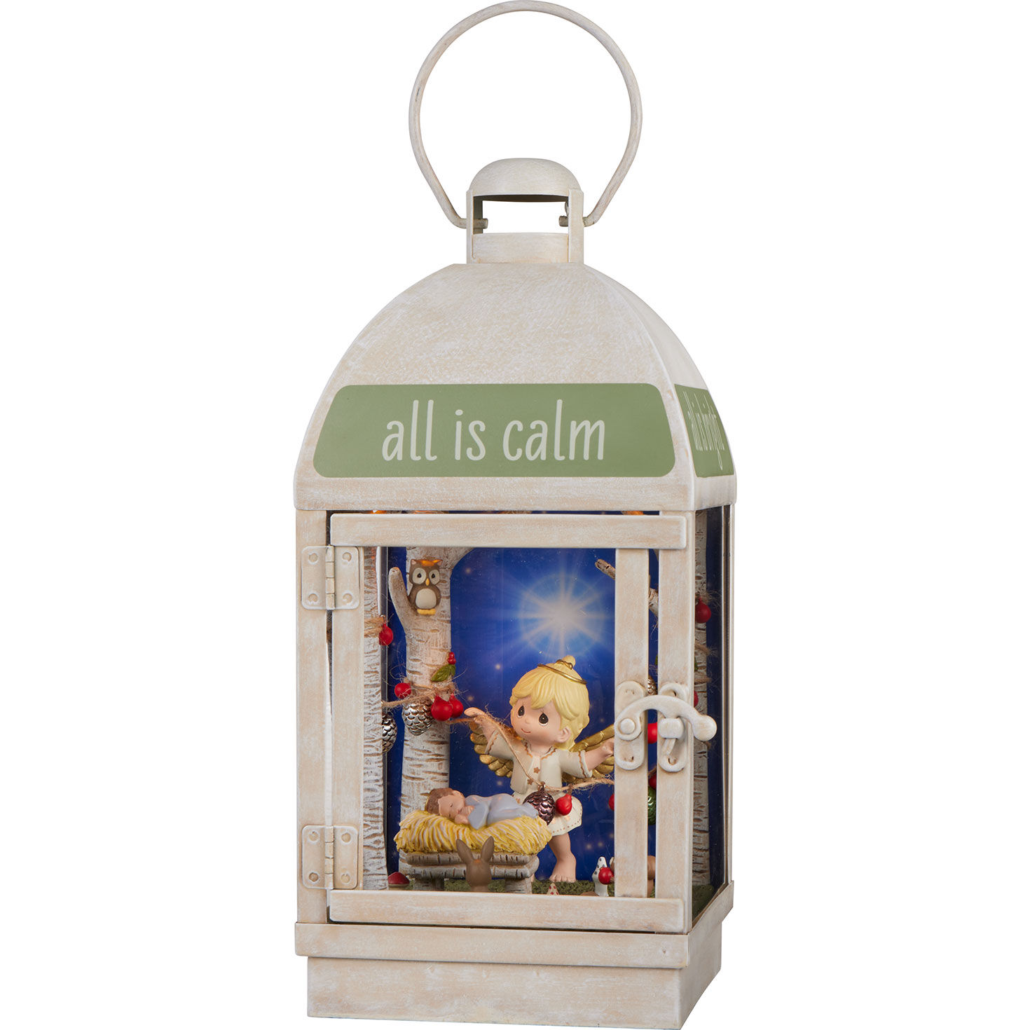 Precious Moments All Is Calm LED Musical Lantern Figurine, 11"